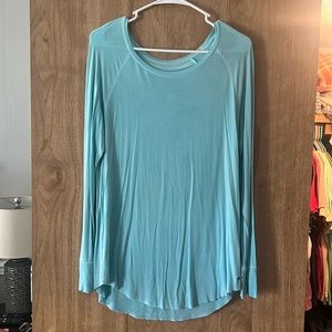 Aqua blue American Eagle long sleeve shirt